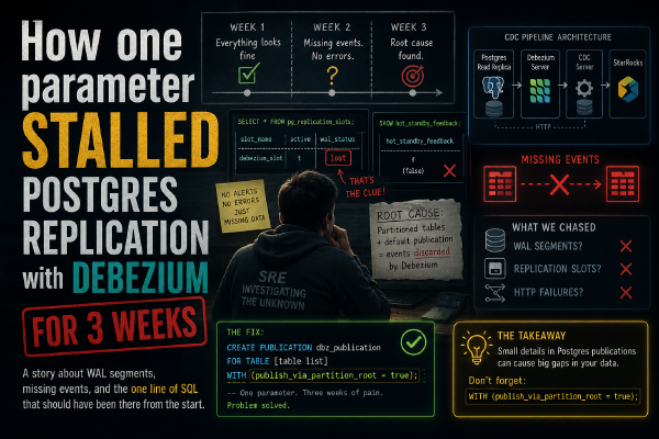 How one parameter stalled Postgres Replication with Debezium for 3 Weeks
